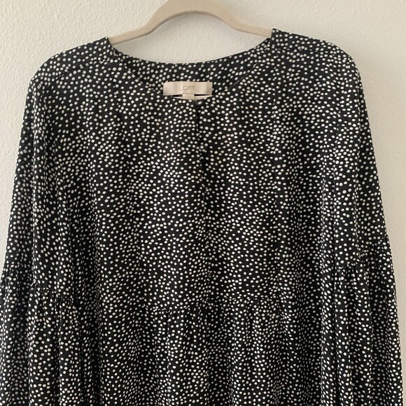 Ann Taylor LOFT Womens Size Medium Multicolor Polka Dot Polyester Blouse - Picture 2 of 6